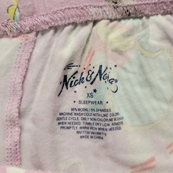 Nick & Nora 2-piece PJ Coat Set Baking Monkey Monkies Size X-Small Pink - Picture 15 of 16